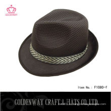 Дешевая шляпа fedora для рекламного коричневого цвета полиэстер pp